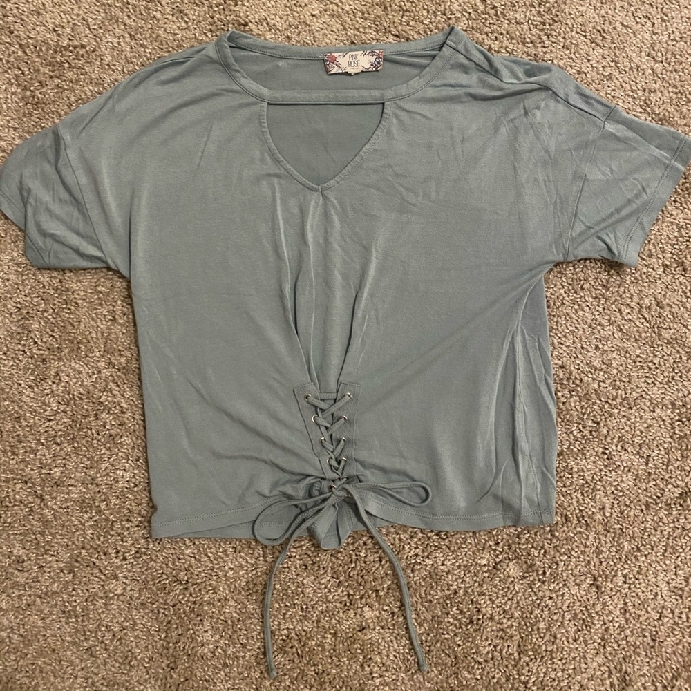 Mint green top